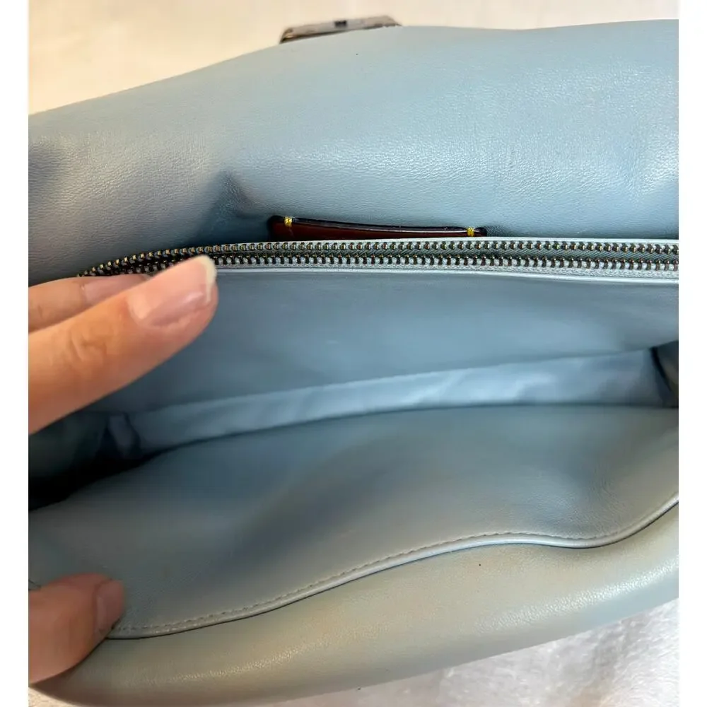 Coach Pillow Tabby Shoulder Bag 26 in Aqua Leather